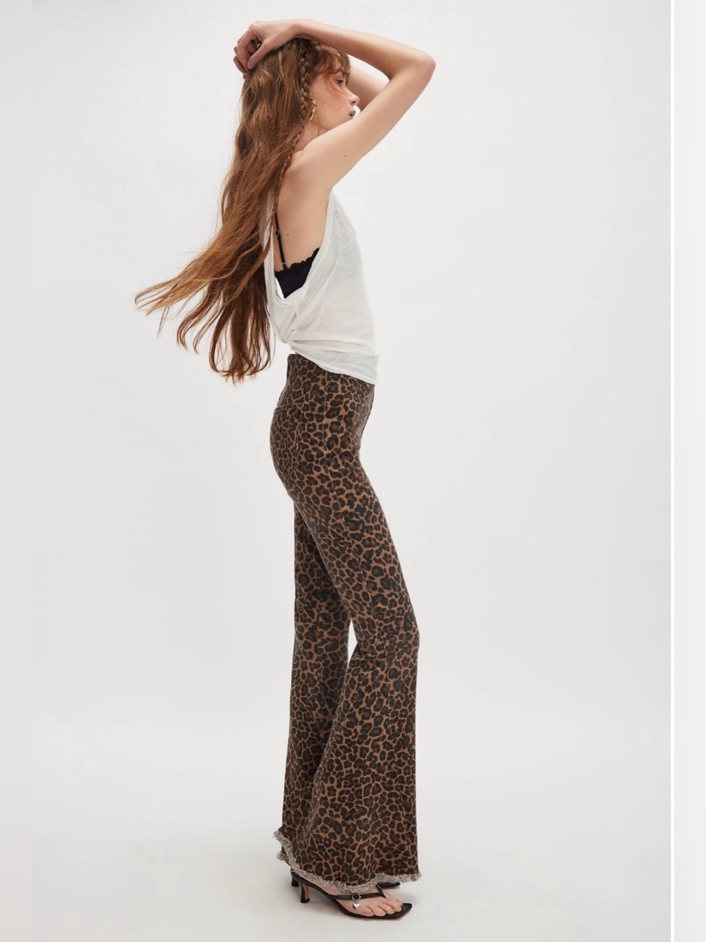 Free People Show me Your MuMu Berkeley Bells Leopard Latte NWT